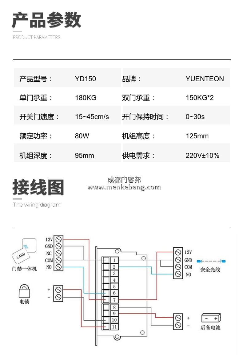 玻璃自動(dòng)門加裝指紋門禁怎么接線,自動(dòng)門加裝指紋門禁接線圖二