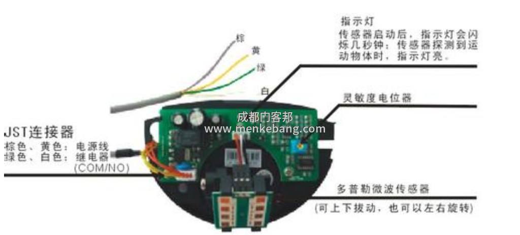 自動門感應(yīng)器如何接線2